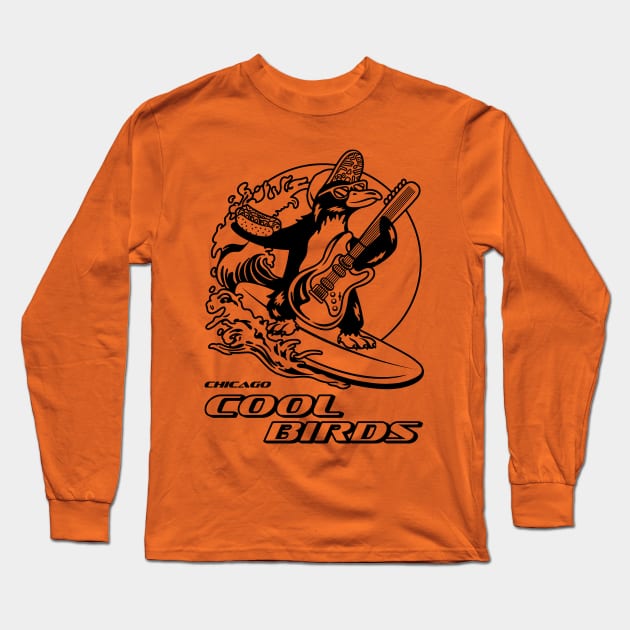 Chicago Cool Birds Long Sleeve T-Shirt by Hey Riddle Riddle